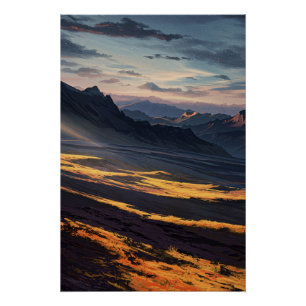 Póster Aurora en las Montañas