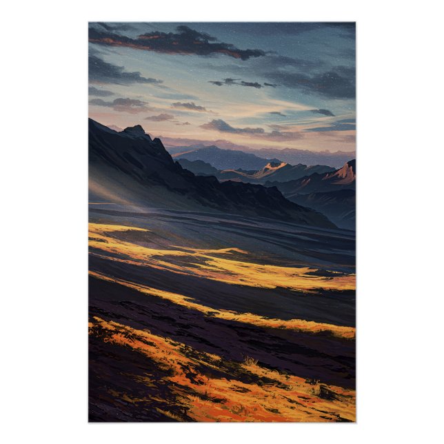 Póster Aurora en las Montañas (Anverso)