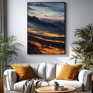 Póster Aurora en las Montañas