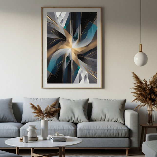 Póster Aurora Geométrica Dorada (Subido por el creador)