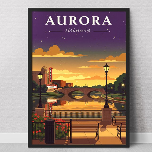 Póster Aurora Illinois vintage (Subido por el creador)