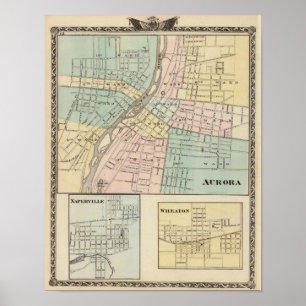 Póster Aurora, Naperville and Wheaton