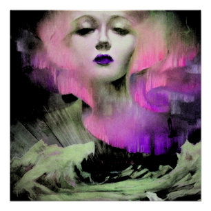 Póster Aurora por Clive Henry noche rosa púrpura