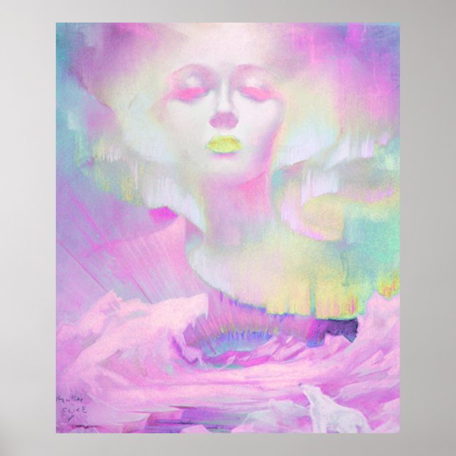 Póster Aurora por Clive Henry pasteles rosas (Frente)