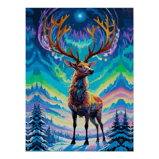 Póster Aurora Stag: Magia en la Noche (Anverso)