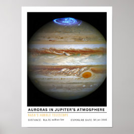 Póster Auroras en la atmósfera de Júpiter