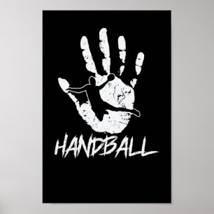 Póster aus Hand und Ball wight Handball