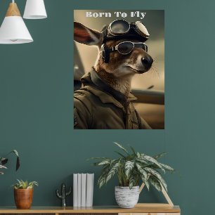 Póster Aussie Kangaroo King Of The Airways,