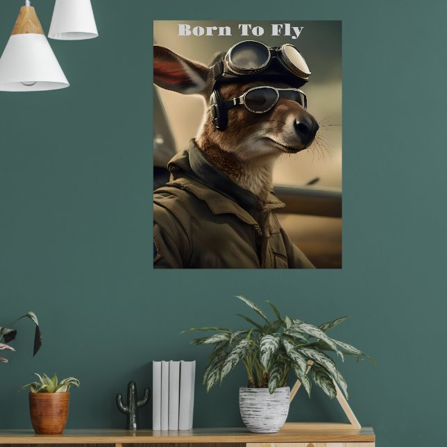 Póster Aussie Kangaroo King Of The Airways, (Salón 1)