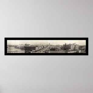 Póster Austin, foto 1910 del panorama de Tejas
