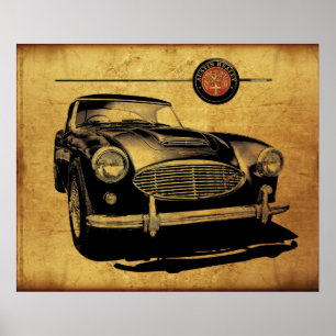 Póster Austin Healey 3000 Black