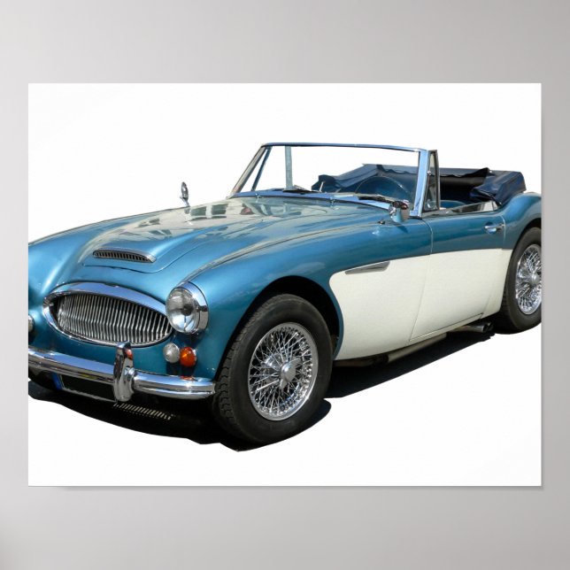 Póster Austin Healey 3000 coche clásico (Frente)