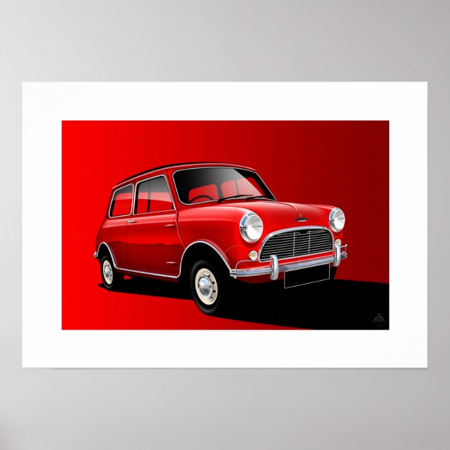 Póster Austin Mini Cooper (Frente)