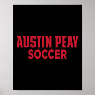 Póster Austin Peay State University Fútbol Gobernadores R