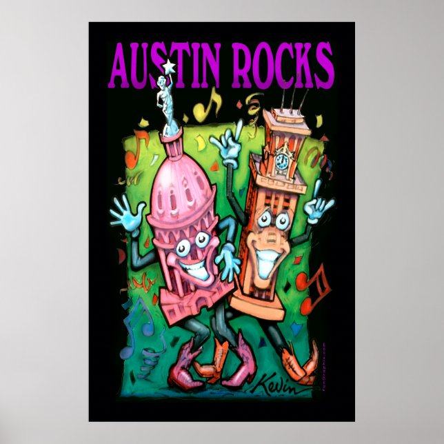 Póster Austin Rocks Poster (Frente)