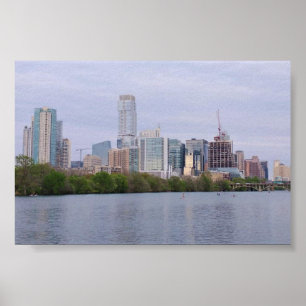 Póster Austin Skyline