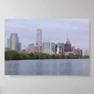 Póster Austin Skyline