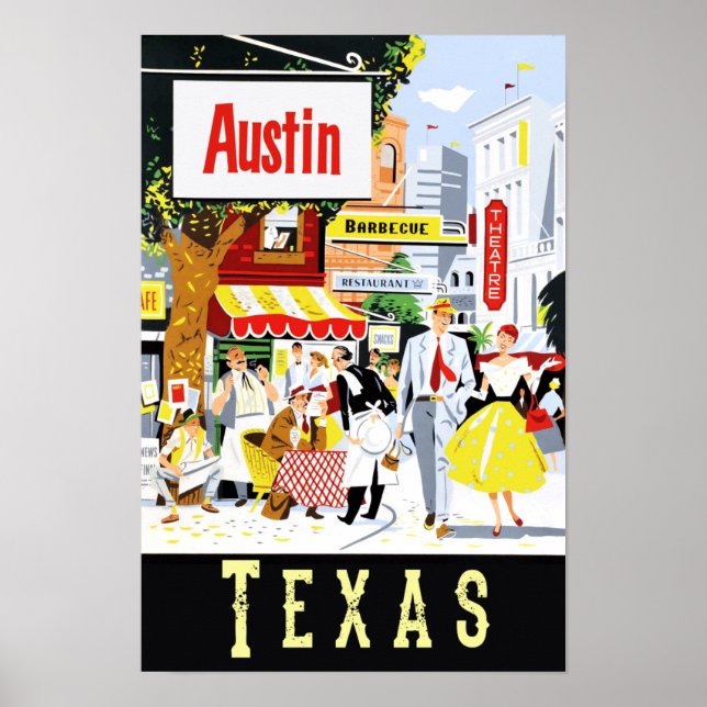 Póster Austin, Texas (Frente)