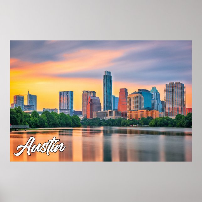 Póster Austin, Texas, Estados Unidos (Frente)