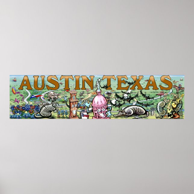 Póster Austin Texas Poster (Frente)