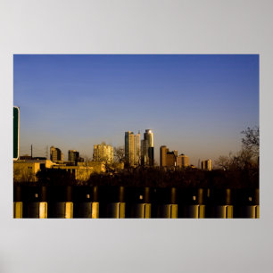 Póster Austin Texas Skyline Poster