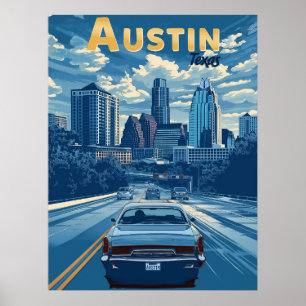 Póster Austin - Viajes de época