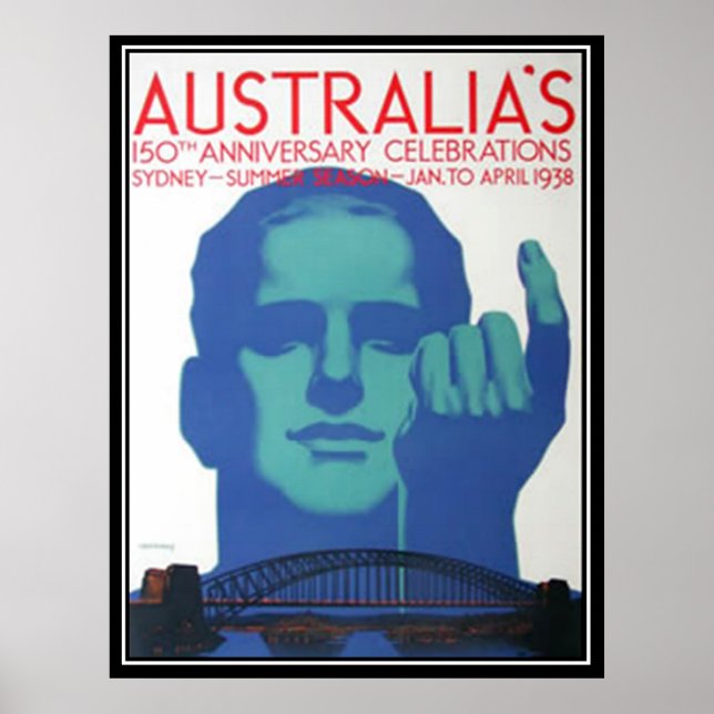 Póster Australia, 150 años (Frente)