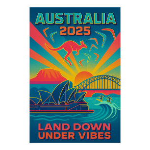 Póster Australia 2025 - Baja de tierras bajo vibración