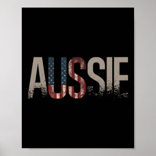 Póster Australia Australiana Día 4 De Julio Americano Aus