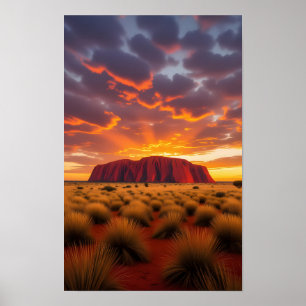 Póster Australia Ayers Rock