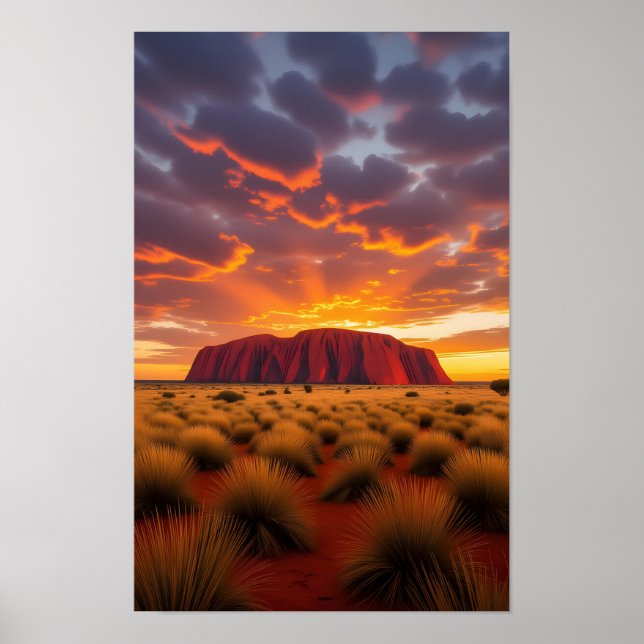 Póster Australia Ayers Rock (Frente)