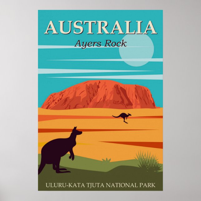Póster Australia Ayers Rock, Nacional Uluru-Kata Tjuta (Frente)