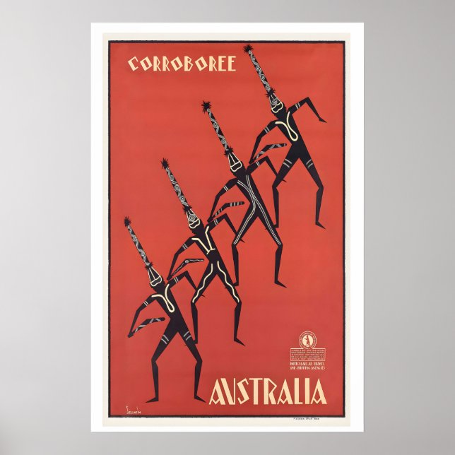 Póster Australia Corroboree Australianos aborígenes (Frente)