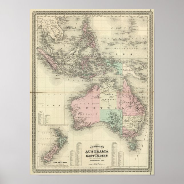 Póster Australia e Indias Orientales (Frente)