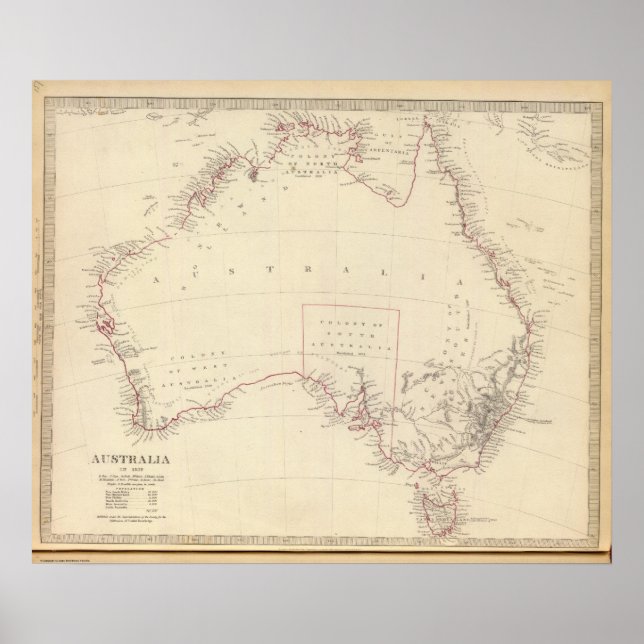 Póster Australia en 1839 (Frente)