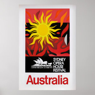 Póster Australia, Festival de la Ópera de Sydney Vintage