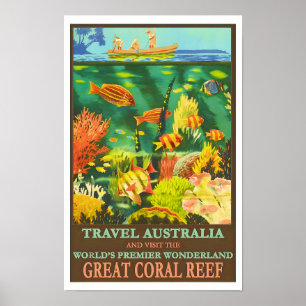 Póster Australia Gran Poster de Viajes de la Vintage de l