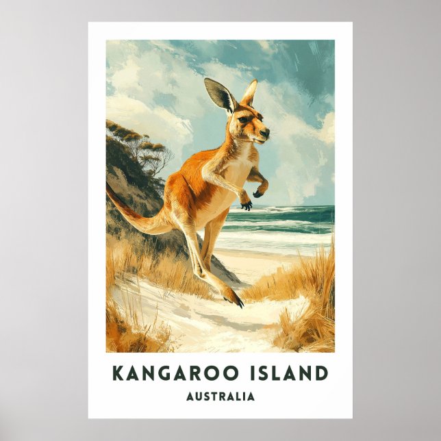 Póster Australia Kangaroo Island Travel Poster (Frente)