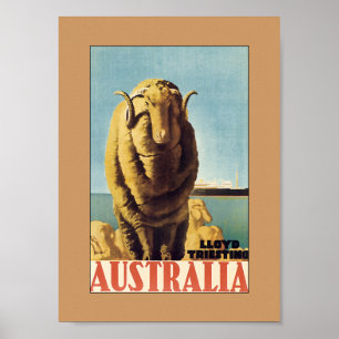 Póster Australia - Lloyd Triestino (lienzo)