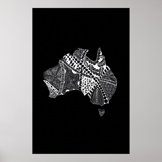Póster Australia Map Aussie Aussie Aussie Oi Oi Oi Oi (Frente)