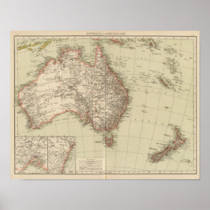 Póster Australia, Nueva Zelanda