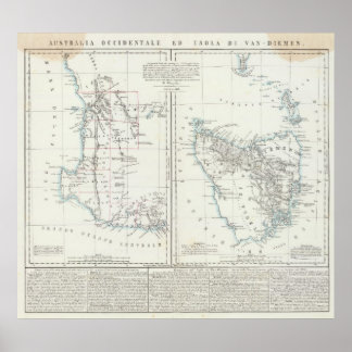 Póster Australia Occidental y Tasmania