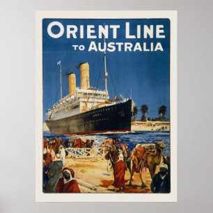 PÓSTER AUSTRALIA OCEAN LINER OTRANTO