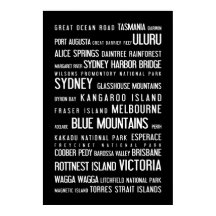 Australia - poster tipográfico