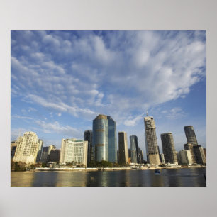Póster Australia, Queensland, Brisbane, Skyscrapers and