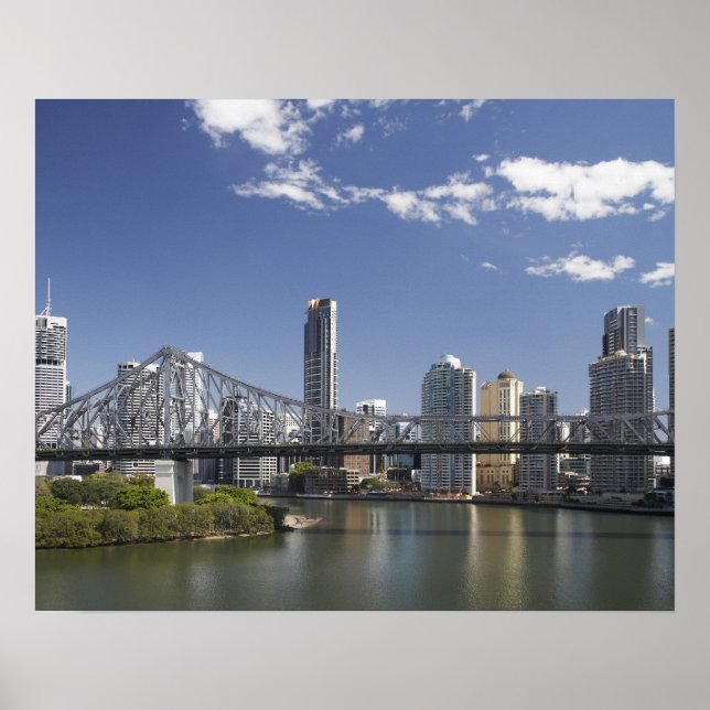 Póster Australia, Queensland, Brisbane, Story Bridge, (Frente)