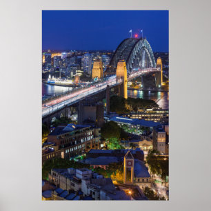 Póster Australia, Sydney, el área de The Rocks, Puerto de