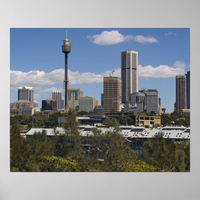 Póster Australia, Sydney, Potts Point. Sydney skyline. (Frente)