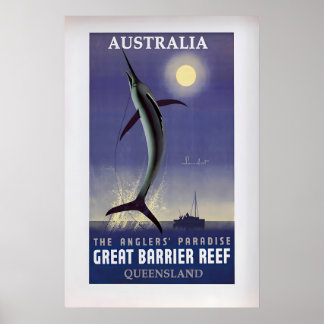 Póster Australia, The Angler's Paradise, Great Barrier