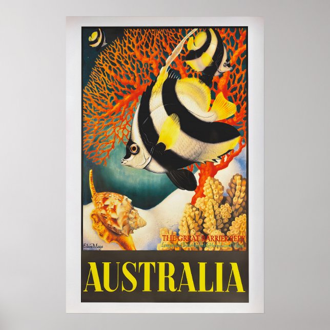 Póster Australia, the Great Barrier Reef by Eileen Mayo (Frente)